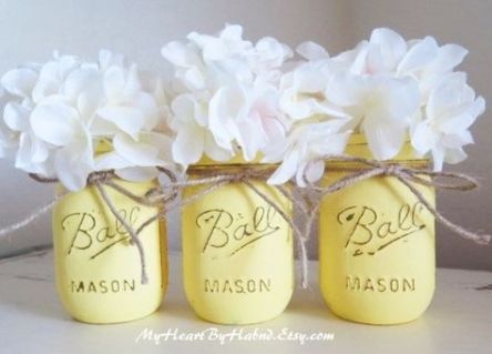 Baby shower decorations yellow mason jars 26 Best Ideas -   18 DIY Clothes Decoration baby shower ideas