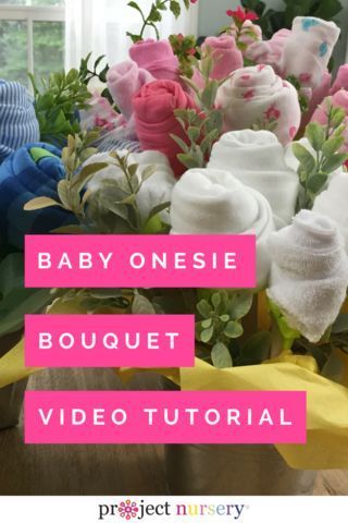 The Sweetest DIY Baby Shower Gift—A Washcloth and Onesie Bouquet! - Project Nursery -   18 DIY Clothes Decoration baby shower ideas