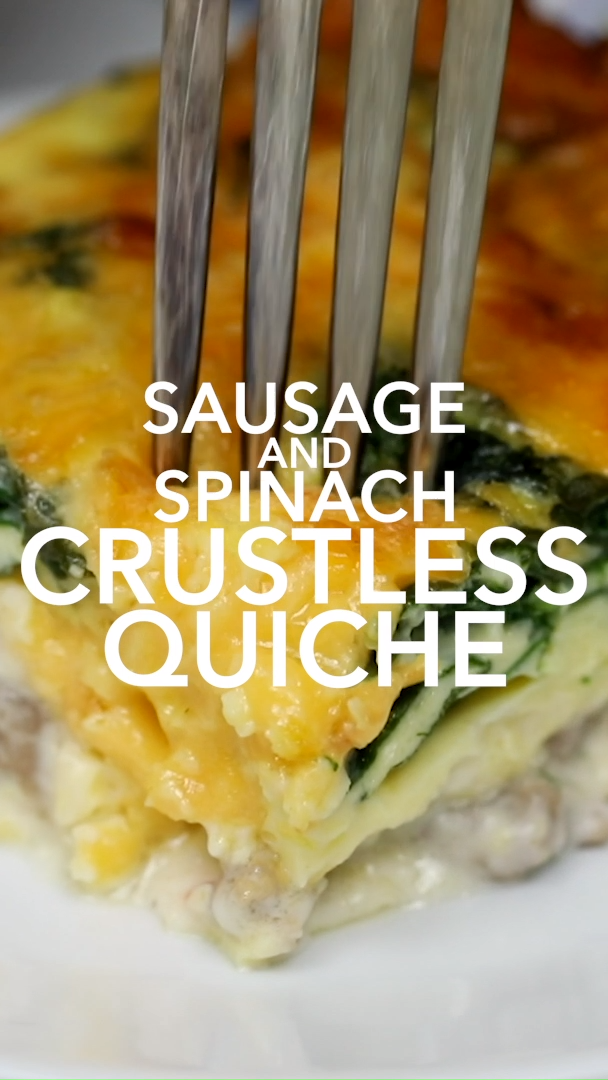 Keto Sausage and Spinach Crustless Quiche -   18 healthy recipes Breakfast keto ideas