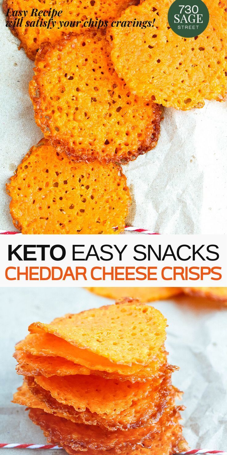 Keto Low Carb Garlic Cheddar Cheese Crisps -   18 healthy recipes Snacks salty ideas