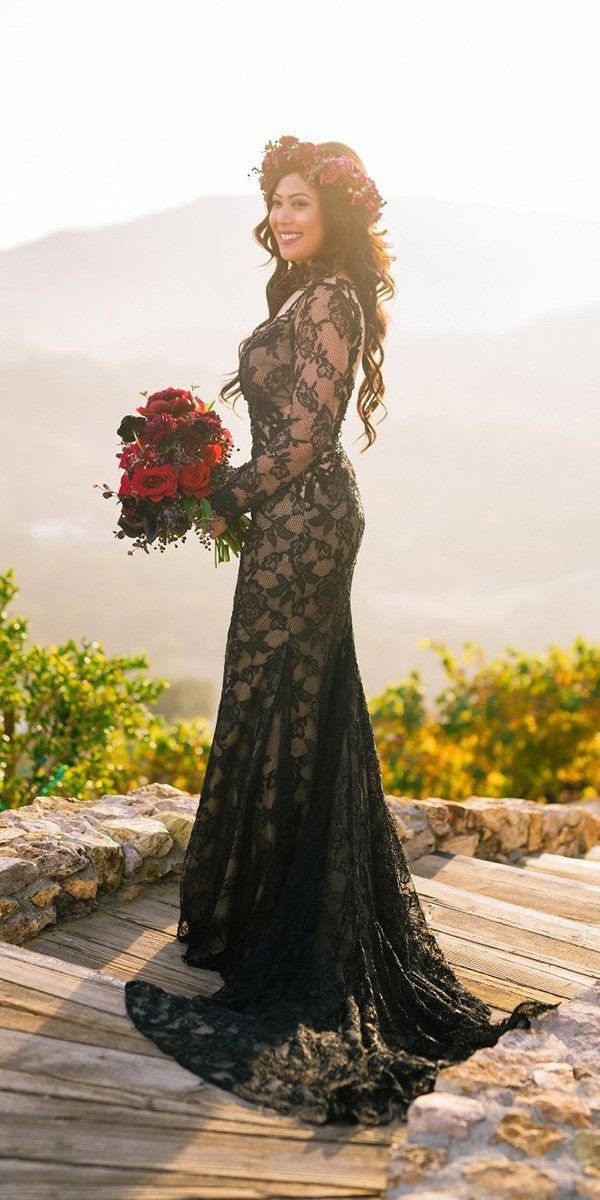 21 Black Wedding Dresses With Edgy Elegance | Wedding Forward -   19 black wedding Gown ideas