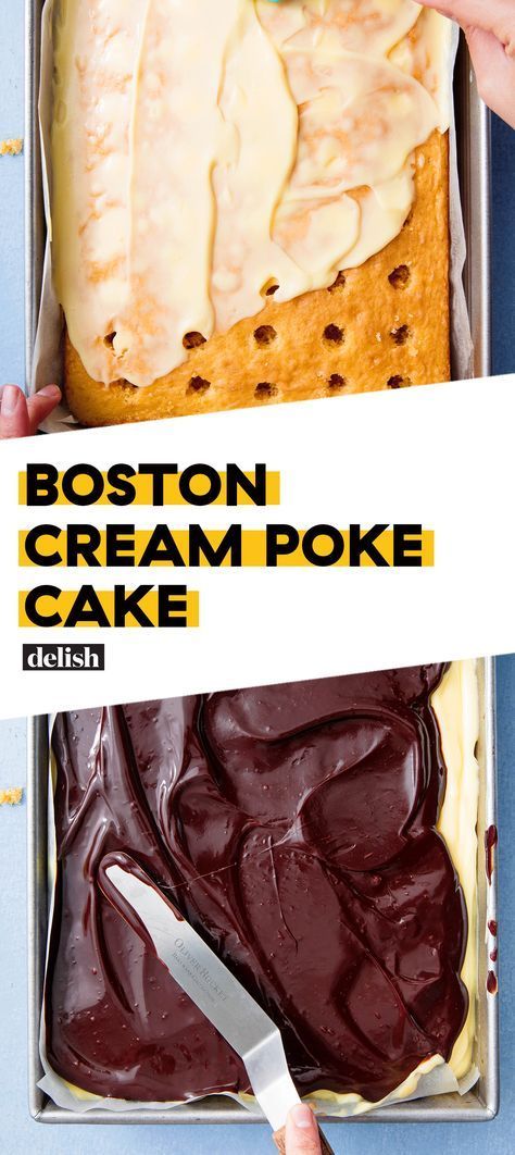 Boston Cream Poke Cake Will Make You An Instant Pudding Believer -   19 desserts Simple easy ideas
