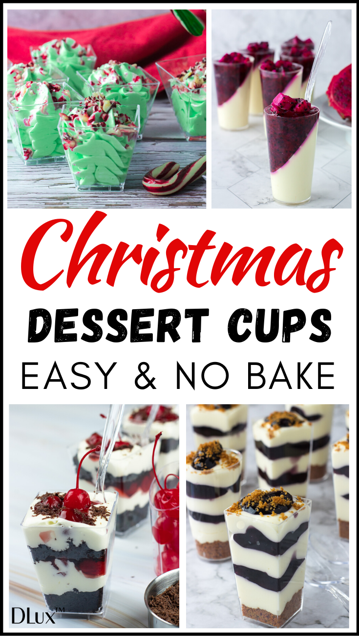 Christmas Dessert Cups Easy and No Bake Mini Desserts for Parties -   19 desserts Simple easy ideas