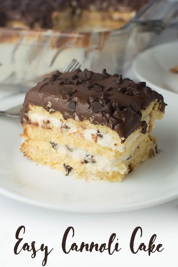 Easy Cannoli Cake | Nibble and Dine | Only 6 Ingredients! -   19 desserts Simple easy ideas