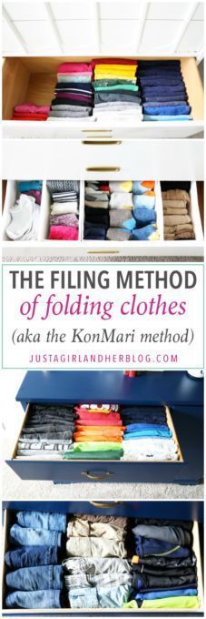 File Folding and Organizing Clothes with the KonMari Method -   19 DIY Clothes Organization projects ideas
