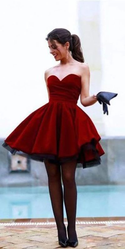 Chic Sweetheart Red Homecoming Dress,Short Prom Dress from Sweet Lady -   19 dress Red simple ideas