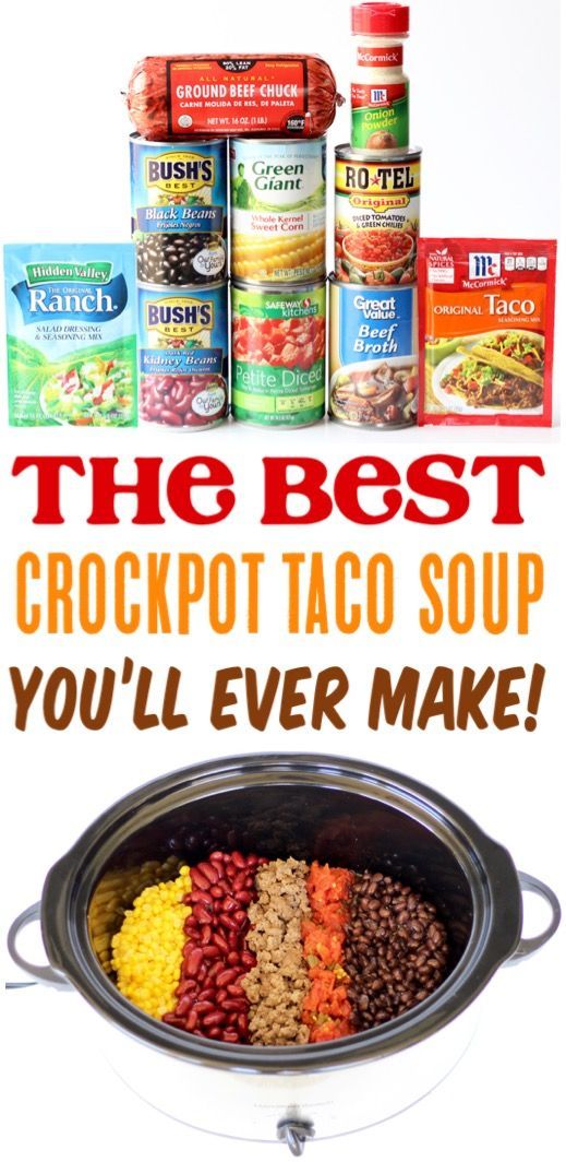 Easy Crockpot Taco Soup Recipe! {Quick Prep} - The Frugal Girls -   19 healthy recipes For 2 ground beef ideas