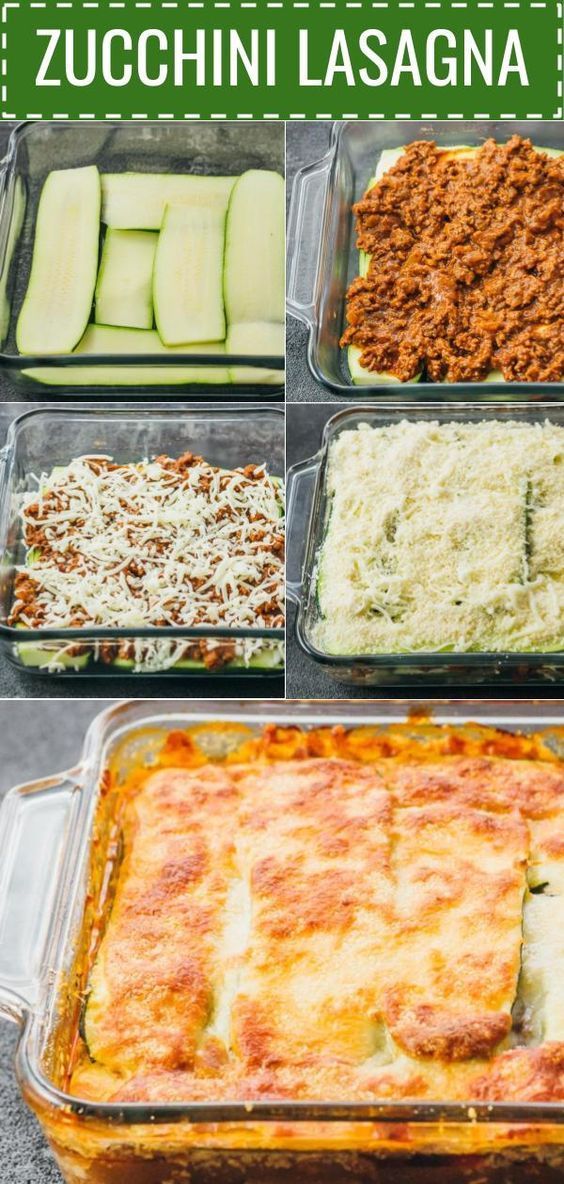 ZUCCHINI LASAGNA WITH GROUND BEEF -   19 healthy recipes For 2 ground beef ideas