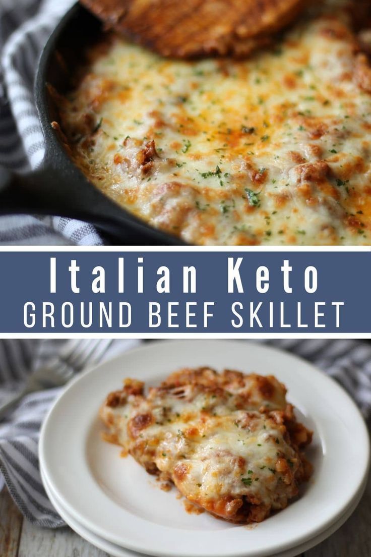 Low Carb Ground Beef Recipe: Italian Keto Beef Skillet -   19 healthy recipes For 2 ground beef ideas