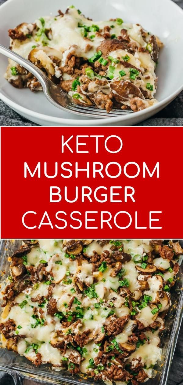Keto Mushroom Cheeseburger Casserole - Savory Tooth -   19 healthy recipes For 2 ground beef ideas