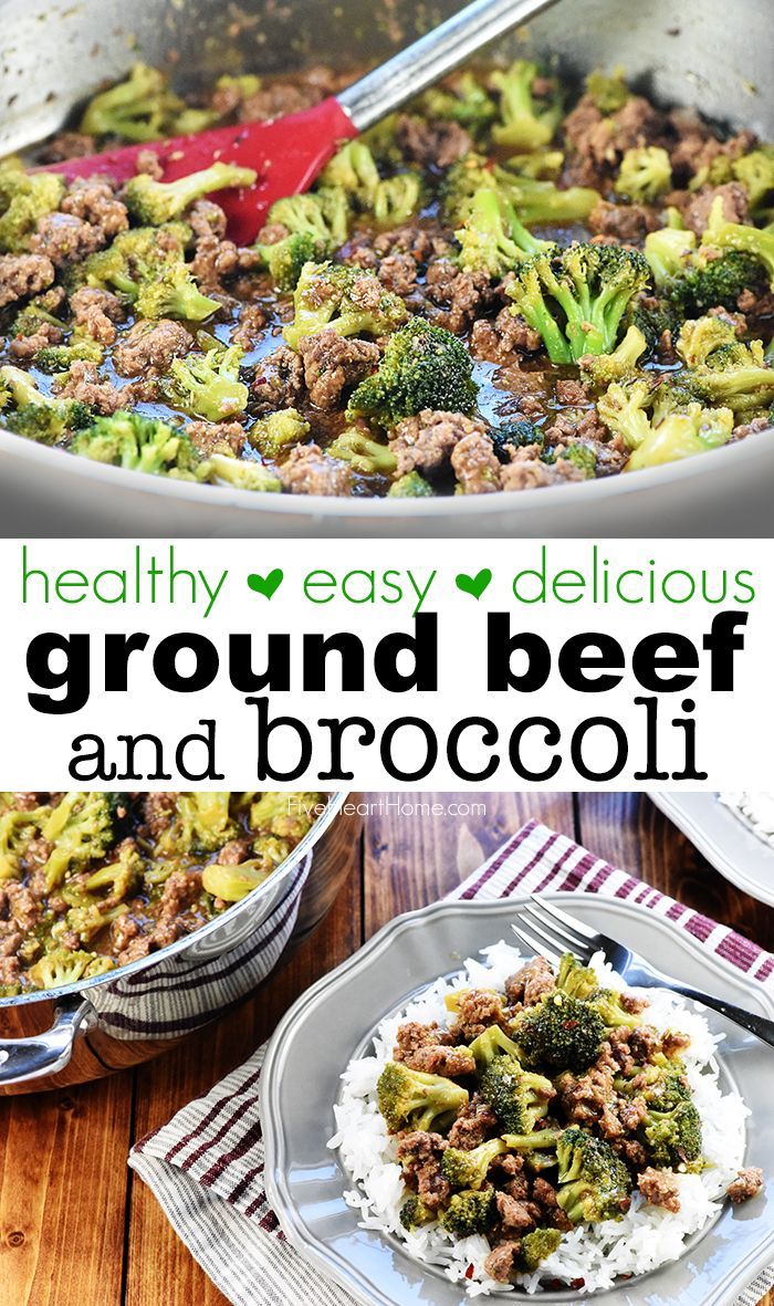 Healthy Easy One-Pan GROUND BEEF & BROCCOLI -   19 healthy recipes For 2 ground beef ideas