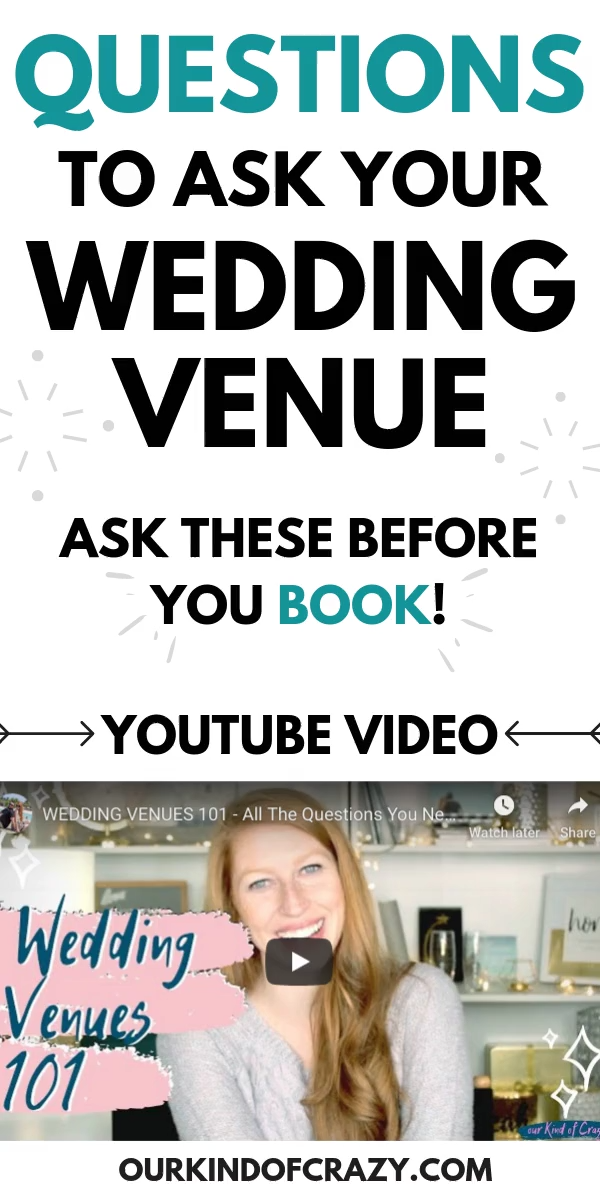 Wedding Venue Questions You Need To Ask Before You Book - Video -   19 wedding Planning videos ideas