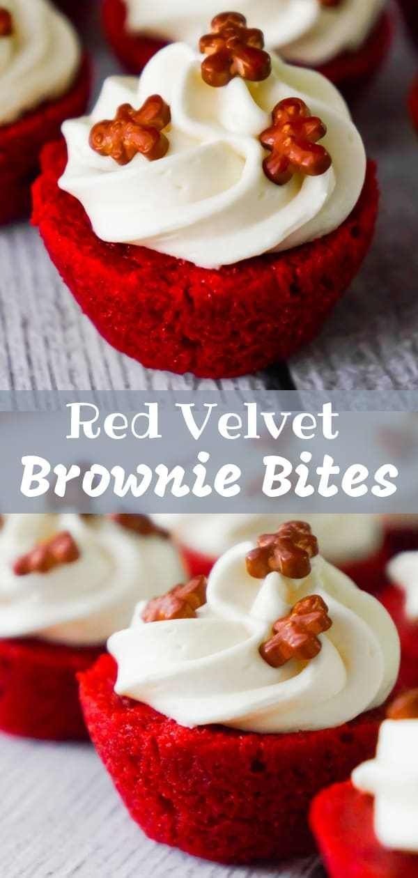 Red Velvet Brownie Bites - This is Not Diet Food -   21 desserts Bite Size muffin tins ideas