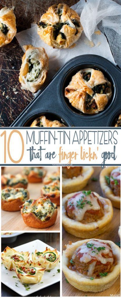 10 Muffin-Tin Appetizers That Are Finger-Lickin' Good -   21 desserts Bite Size muffin tins ideas