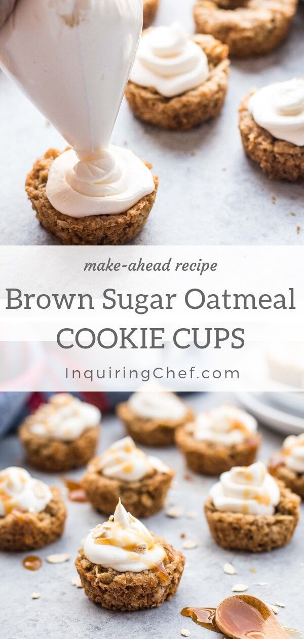 Brown Sugar Oatmeal Cookie Cups -   21 desserts Bite Size muffin tins ideas