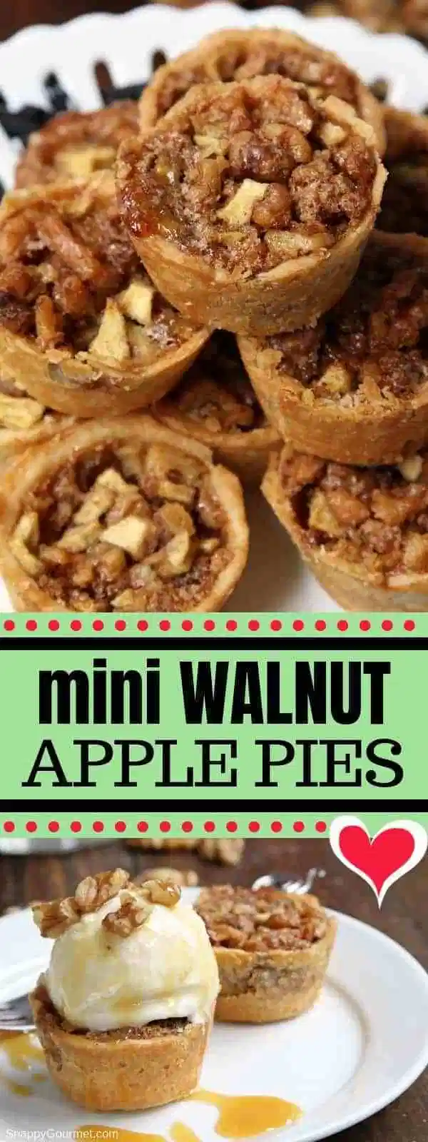 Mini Walnut Apple Pies -   21 desserts Bite Size muffin tins ideas