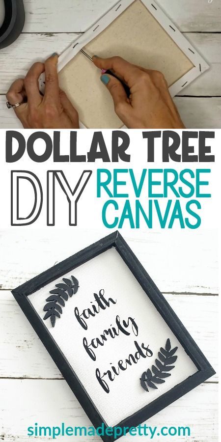 DIY Reverse Canvas Dollar Tree Sign -   10 diy projects Canvas quotes ideas