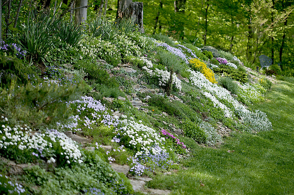 Create a Faux Rock Garden on a Hillside or Berm -   10 garden design Slope projects ideas