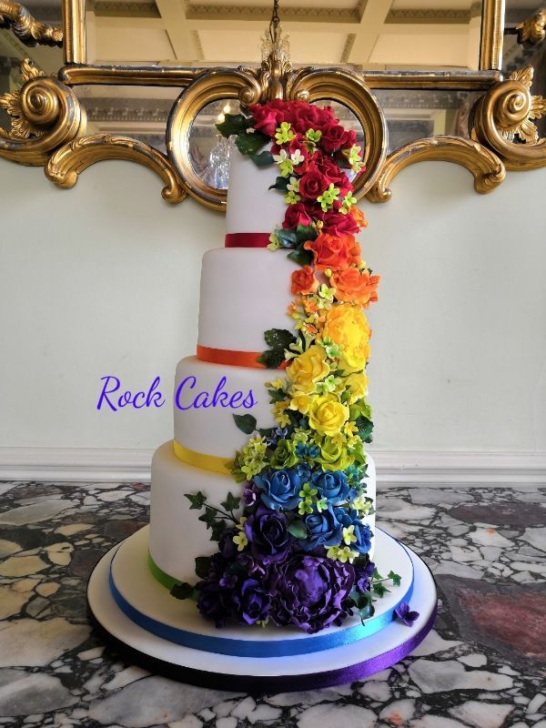 Rainbow wedding cake -   11 cake Rainbow awesome ideas