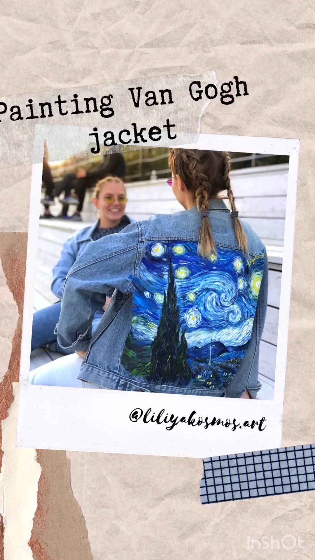 Hand painted Van Gogh Starry Night jacket by @liliyakosmos.art. Customized embellished denim -   11 DIY Clothes Denim jacket ideas