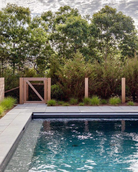 Top 50 Best Pool Fence Ideas - Exterior Enclosure Designs -   11 garden design Pool fence ideas
