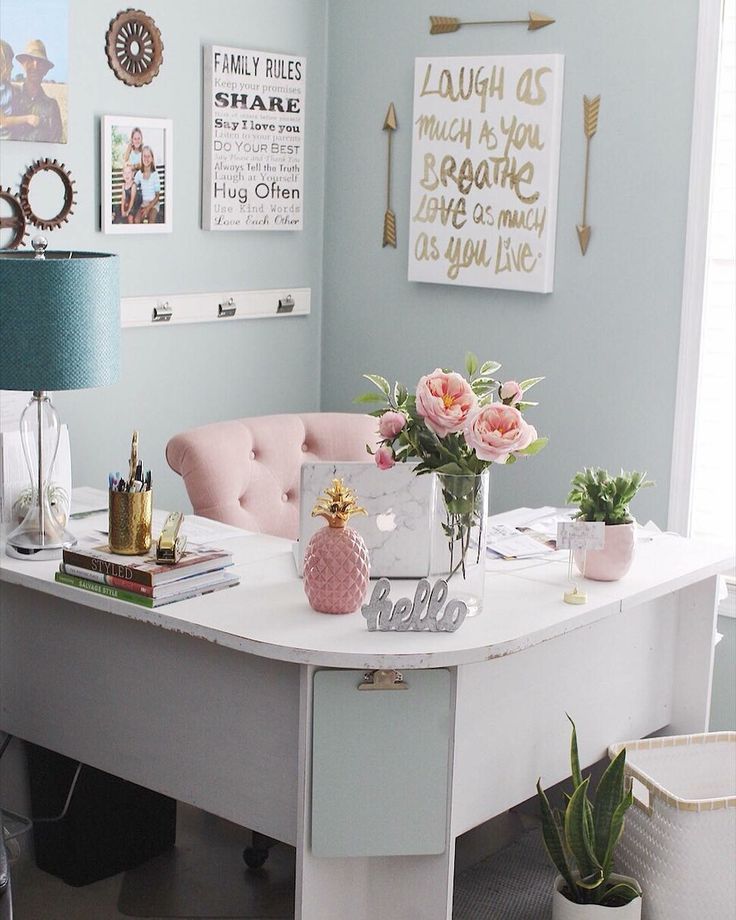 10 Inspiring Small Home Work Spaces - Wonder Forest -   11 room decor Pink small spaces ideas
