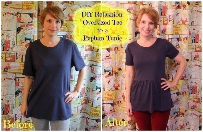 DIY Refashion: From an Oversized Tee to a Peplum Tunic -   12 DIY Clothes Man posts ideas