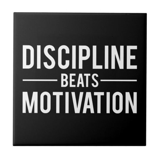Discipline Beats Motivation - Inspirational Tile | Zazzle.com -   12 fitness Quotes discipline ideas