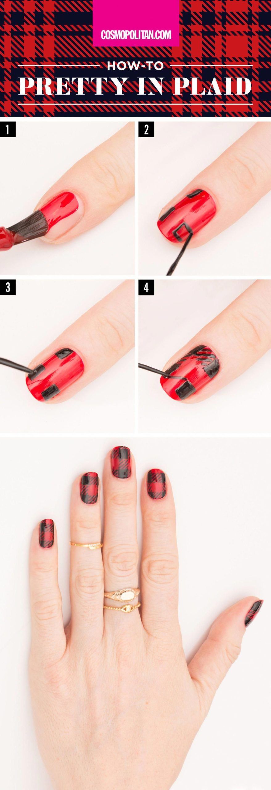 7 Holiday Nail Art Designs You Can Actually Do Yourself -   12 holiday Nails plaid ideas