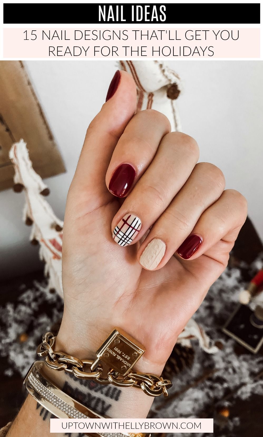 15 Holiday Nails to Try! -   12 holiday Nails plaid ideas