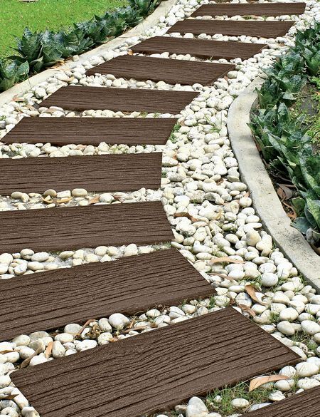 Recycled Rubber Railroad Tie Stepping Stone | Gardeners.com -   13 garden design Narrow stepping stones ideas