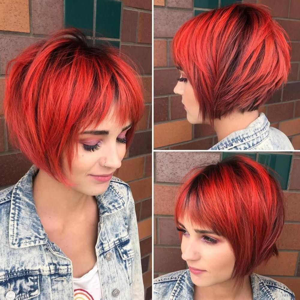 13 hairstyles Corto rojo ideas