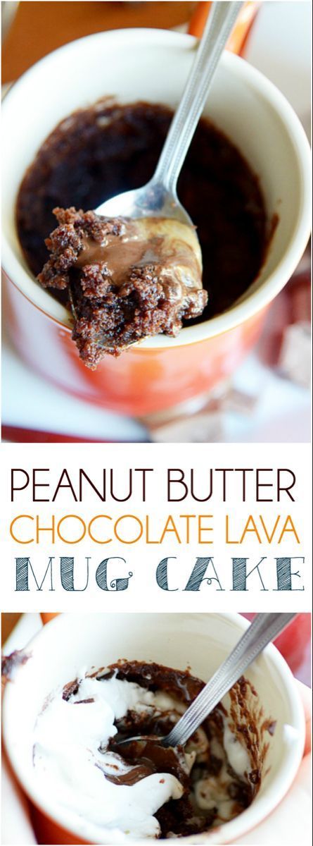 Peanut Butter Chocolate Lava Mug Cake - Something Swanky -   14 cake Mug chocolate ideas