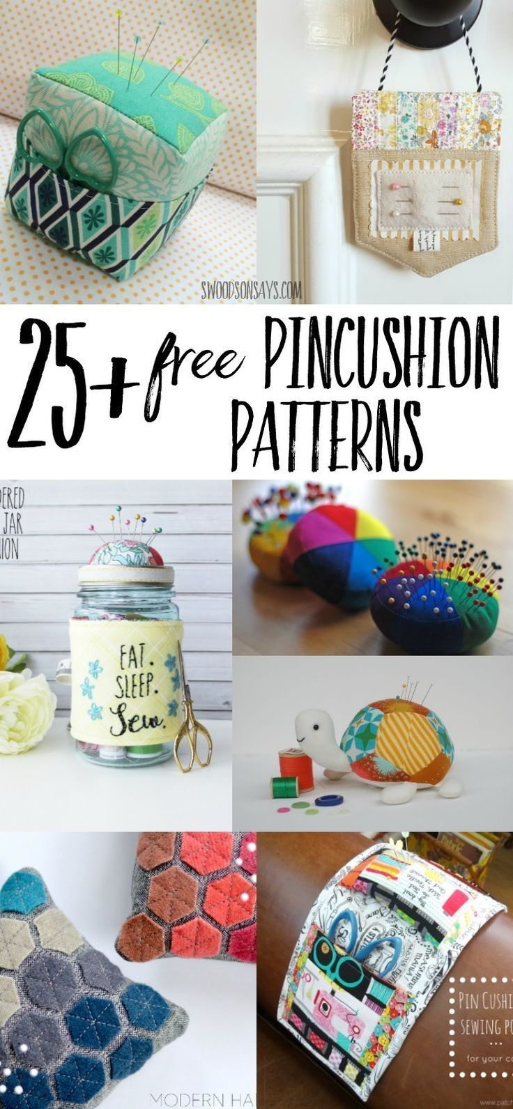 25+ Free Pincushion Sewing Tutorials -   14 fabric crafts Patterns pin cushions ideas