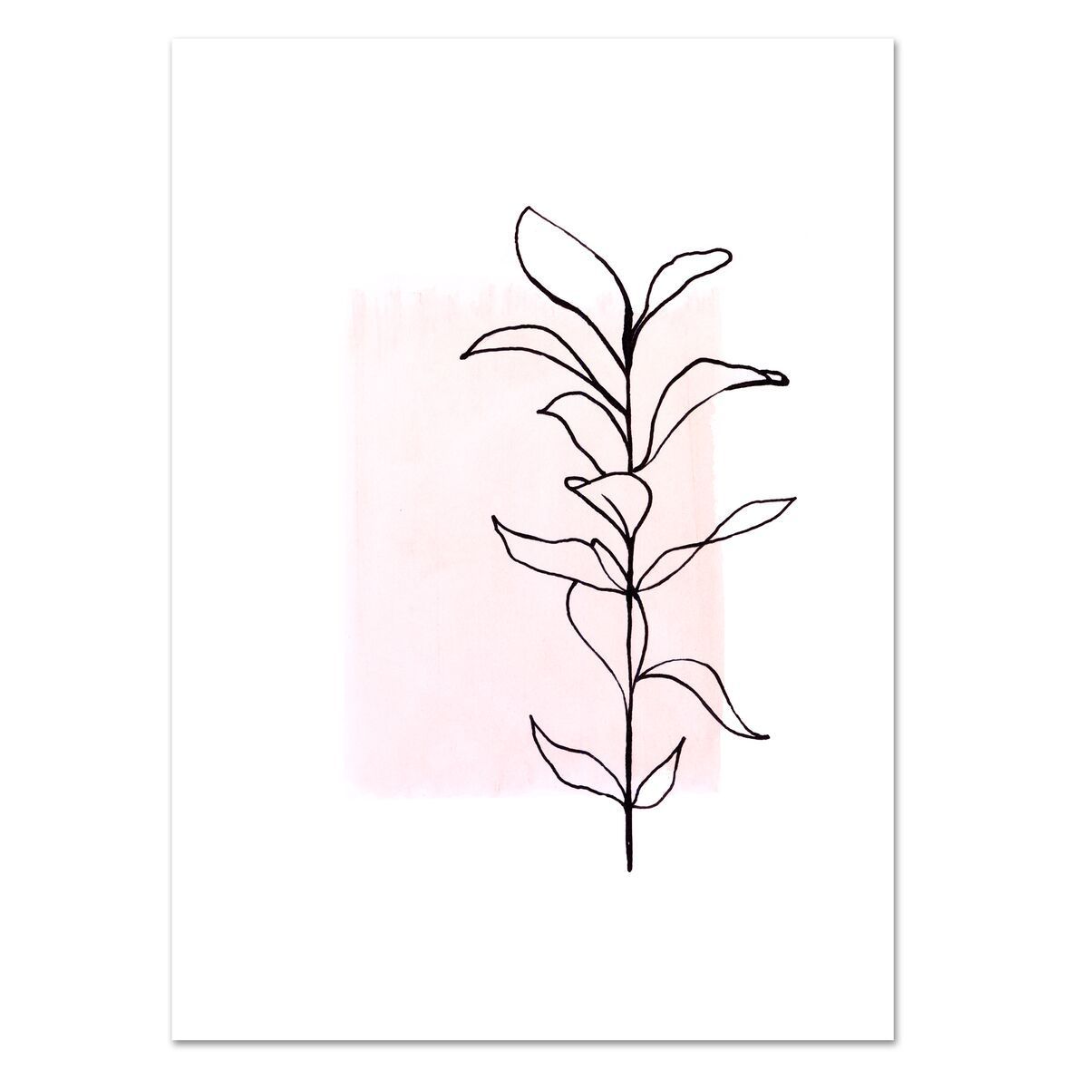 Leo La Douce A3 Paper Plant Light Pink Lineart Art Print - Trouva -   14 minimalist planting Art ideas