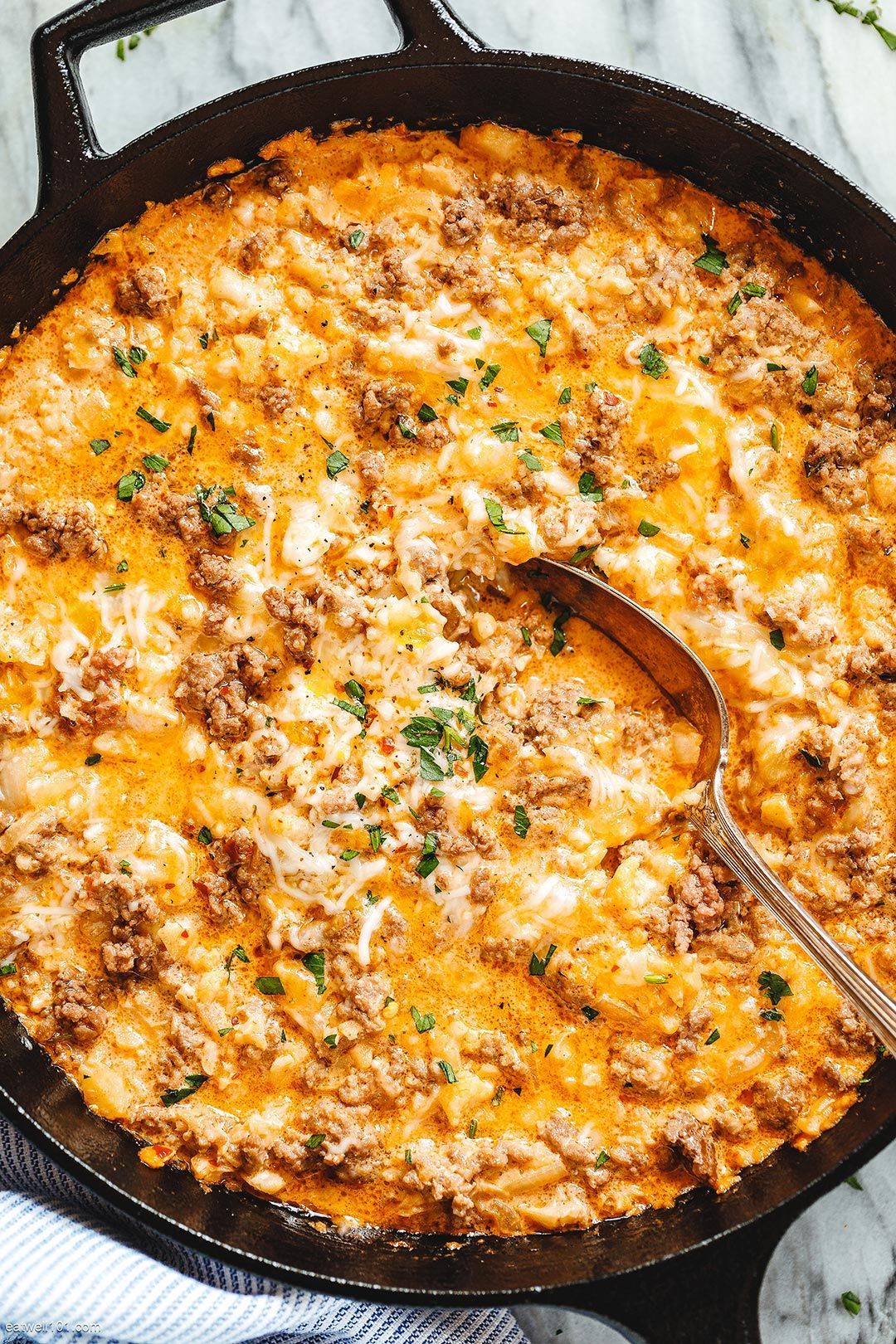 Creamy Ground Beef and Cauliflower Rice Casserole -   15 healthy recipes Beef cleanses ideas