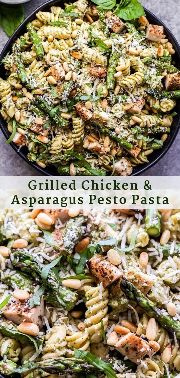 Grilled Chicken and Asparagus Pesto Pasta - Recipe Runner -   15 healthy recipes Clean dinner ideas
