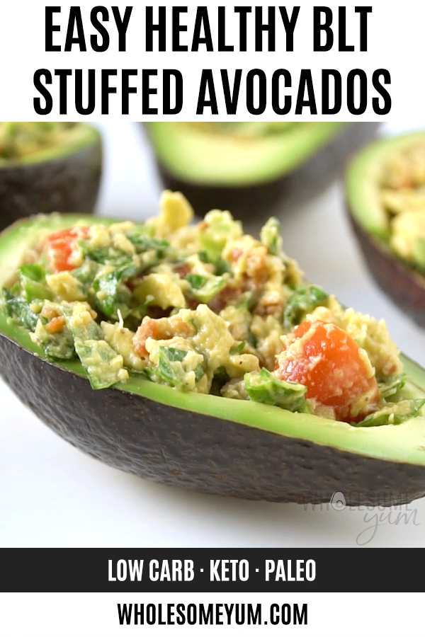 BLT Stuffed Avocado (Paleo, Low Carb) -   15 healthy recipes Low Carb eating plans ideas