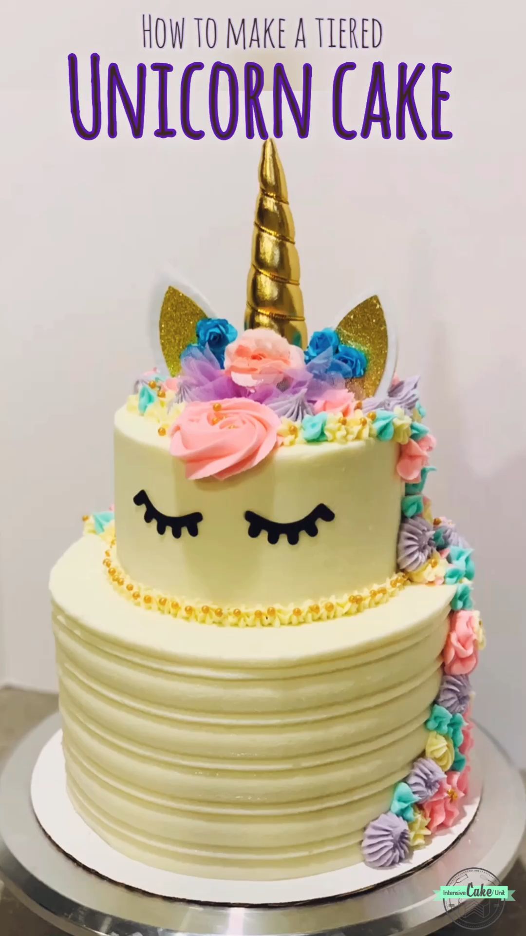 Make a Tiered Unicorn Cake -   16 cake Unicorn baby ideas