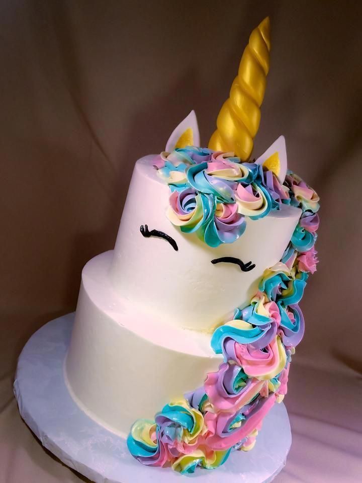 Unicorn Cake ~ 2-tier (Chocolate) -   16 cake Unicorn baby ideas