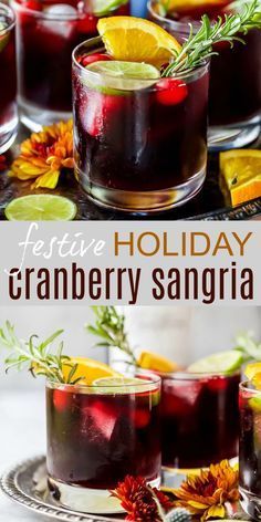 This Easy Cranberry Sangria is the Perfect Holiday Cocktail Recipe! -   16 red holiday Drinks ideas