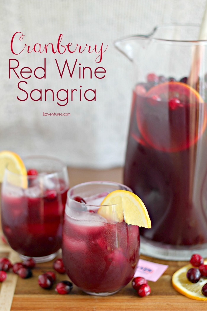 Cranberry Red Wine Sangria Recipe | A Holiday Cocktail -   16 red holiday Drinks ideas