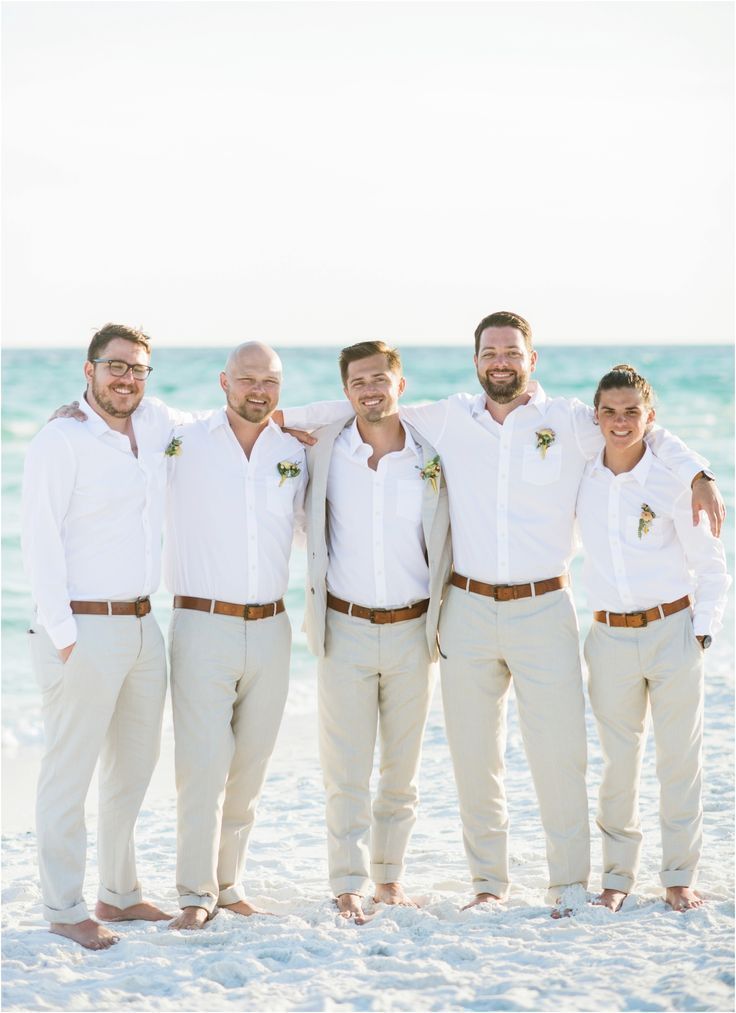 Arkins Wedding // Jade + Dan // Highlands House // Santa Rosa Beach, FL  — Sweet Julep Photography -   16 wedding Beach groomsmen ideas