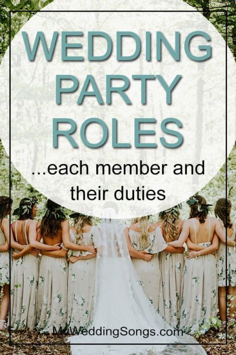 Wedding Party Roles - Each Member And Their Roles -   16 wedding Party roles ideas