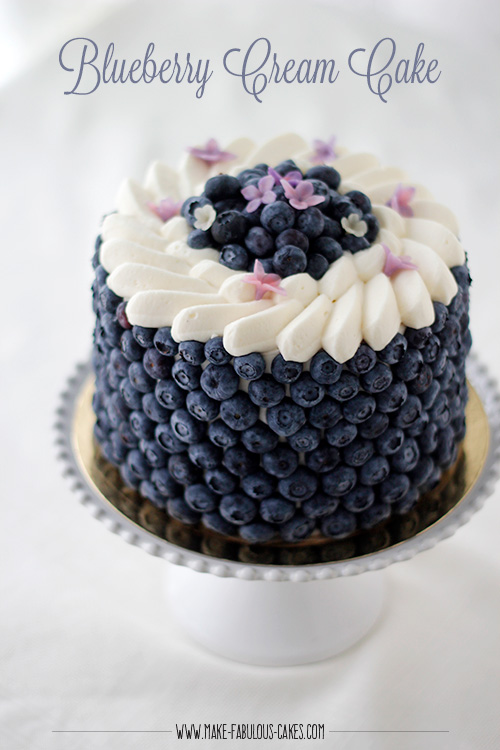 Blueberry Cream Cake -   17 cream cake Decoration ideas