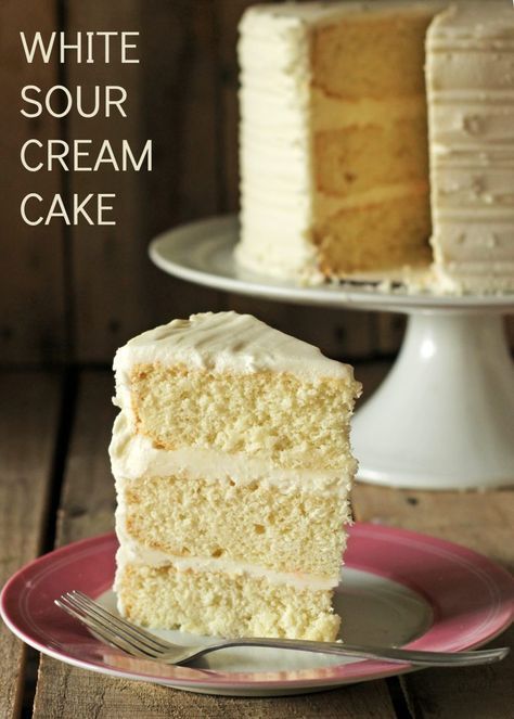 White Sour Cream Cake Recipe • CakeJournal.com -   17 cream cake Decoration ideas