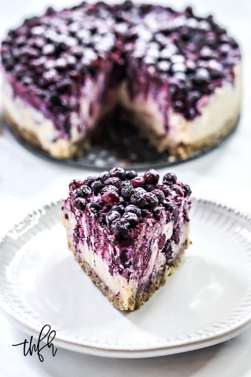 Gluten-Free Vegan No-Bake Wild Blueberry Cheesecake -   17 desserts Blueberry clean eating ideas