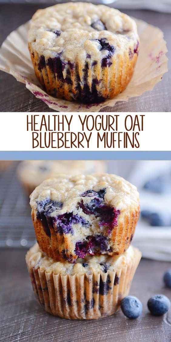 Healthy Yogurt Oat Blueberry Muffins | Or Chocolate Chips! | Mel's Kitchen Cafe -   17 desserts Blueberry clean eating ideas