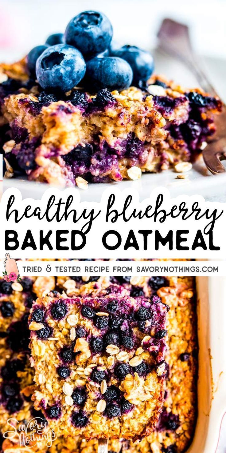 Blueberry Baked Oatmeal Recipe -   17 desserts Blueberry clean eating ideas