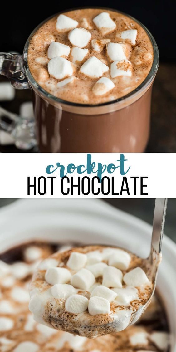 Crockpot Hot Chocolate - easy and homemade! - The Recipe Rebel -   17 holiday Desserts crockpot ideas